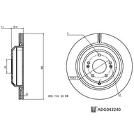 Tarcze hamulcowe - Tarcza hamulcowa BLUE PRINT ADG043240 - miniaturka - grafika 1