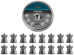 Śrut H&N 5,50mm diabolo Terminator 200szt - Amunicja do wiatrówek - miniaturka - grafika 1