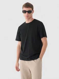 Męski t-shirt basic Outhorn OTHWAW24TTSHM2155 - czarny - Koszulki męskie - miniaturka - grafika 1