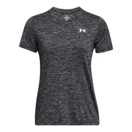 Koszulki i topy damskie - Damska Koszulka z krótkim rękawem UNDER ARMOUR TECH SSC- TWIST 1384230-001 – Czarny - miniaturka - grafika 1