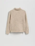 Bluzy dla chłopców - Reserved - Golf z domieszką wełny - złamana biel - miniaturka - grafika 1