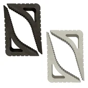 Akcesoria do drzwi - Blokada - stoper do drzwi i okien STOPPER - komplet 2 szt. brązowe - miniaturka - grafika 1