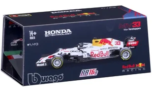 Samochód Bburago Red Bull Max RB16 Livery 1:43 - Samochody i pojazdy dla dzieci - miniaturka - grafika 5