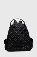 Plecaki - Love Moschino plecak damski kolor czarny mały z aplikacją - miniaturka - grafika 1