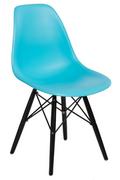 Fotele i krzesła biurowe - D2.Design Krzesło P016W PP ocean blue/black 84879 - miniaturka - grafika 1