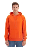 Bluzy męskie - TRENDYOL Męska bluza z poliestru - pomarańczowa - regularna S pomarańczowa, pomarańczowy, S - miniaturka - grafika 1