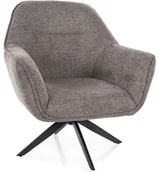 Fotele - FOTEL GALIA BREGO CZARNY MAT STELAŻ/ SZARY 10 - miniaturka - grafika 1