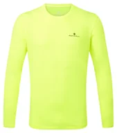 Koszulki sportowe męskie - RONHILL Koszulka biegowa z długim rękawem męska CORE L/S TEE fluo yellow/black - miniaturka - grafika 1