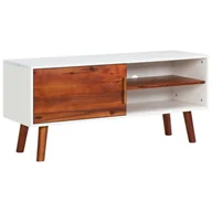 Szafki RTV - vidaXL Szafka pod TV 110x35x50 cm lite drewno akacjowe i MDF 327460 - miniaturka - grafika 1