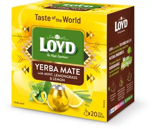 Yerba Mate Loyd Taste of The World z Miętą, Trawą cytrynową i skórką Cytryny 20 torebek - Yerba Mate - miniaturka - grafika 1