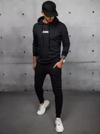 Dresy męskie - Dres męski czarny Dstreet AX0685-L - miniaturka - grafika 1