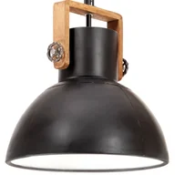 Lampy sufitowe - VidaXL Industrialna lampa wisząca, 25 W, czarna, okrągła, 40 cm, E27 320535 - miniaturka - grafika 1