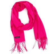 Apaszki i szaliki damskie - Różowy Szalik damski duży Cashmere frędzle SZA-46 - miniaturka - grafika 1