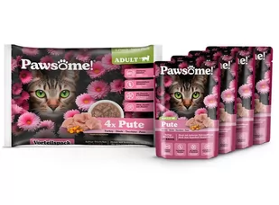 Pawsome Adult Pute - indyk saszetki 4x85g - Mokra karma dla kotów - miniaturka - grafika 2