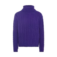 Swetry damskie - myMo Damski sweter z dzianiny z golfem akryl fioletowy rozmiar XL/XXL, liliowy, XL - miniaturka - grafika 1