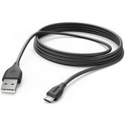 Kable USB - Hama Kabel USB microUSB 3m Czarny 001737880000 - miniaturka - grafika 1