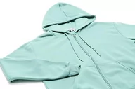 Bluzy męskie - Yuka Męska bluza z kapturem z dzianiny z zamkiem błyskawicznym poliester miętowy rozmiar M, Mięta lodowa, M - miniaturka - grafika 1