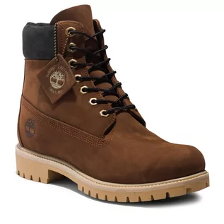 Botki męskie - Trapery Timberland 6In Premium Boot TB0A62KN9681 Dark Brown Nubuck - grafika 1