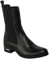 Botki damskie - Trzewiki Simen 56405A Czarne Skórzane - SIMEN - miniaturka - grafika 1