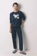 Piżamy damskie - women'secret piżama damska kolor granatowy 3132142 - miniaturka - grafika 1