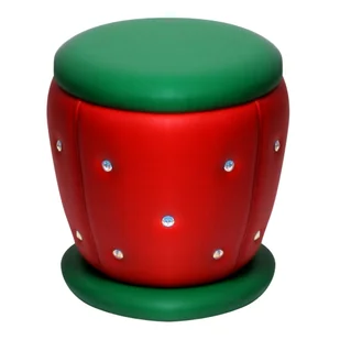 TRUSKAWKA Designerski Puf do siedzenia Rodzaj obicia: Skaj Basic - Meble kosmetyczne - miniaturka - grafika 1