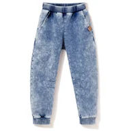 Moda i Uroda OUTLET - Spodnie dresowe w kolorze marmurkowego jeansu 104/110 - miniaturka - grafika 1