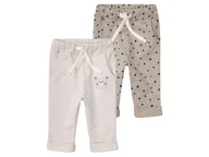 Dresy i komplety dla chłopców - lupilu® Spodnie dresowe niemowlęce z bawełny organicznej, 2 pary (50/56, Brązowy) - miniaturka - grafika 1