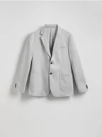 Kurtki męskie - Reserved - Marynarka slim fit z domieszką wiskozy - jasnoszary - miniaturka - grafika 1