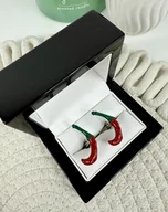 Spinki do mankietów i krawatów - SPINKI DO MANKIETÓW koszuli mankietu papryka chilli - miniaturka - grafika 1