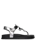 Sandały damskie - Badura Sandały LAVENDER-118103 Srebrny - miniaturka - grafika 1