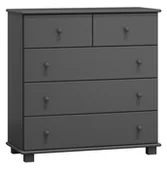 Komody - Komoda sosnowa drewniana 5s g47 szara - miniaturka - grafika 1