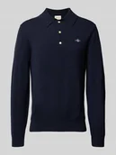 Swetry męskie - Sweter z dzianiny z kołnierzykiem typu kent - miniaturka - grafika 1