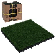 Panele podłogowe - ProGarden Płytki PANELE tarasowe balkonowe zielone 30x30 cm SZTUCZNA TRAWA podest 9 sztuk 339123 - miniaturka - grafika 1