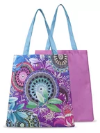 Torebki damskie - Hip Shopper bag "Axelle" w kolorze fioletowym ze wzorem - 40 x 45 cm - miniaturka - grafika 1