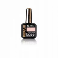 Lakiery hybrydowe - Nc baza repair Milky Pink Glam Gold 6ml drobinki - miniaturka - grafika 1
