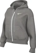 Bluzy damskie - Nike Sportswear Phoenix damska bluza z kapturem z zamkiem błyskawicznym na całej długości, Dk Grey Heather/Sail, HJ0995-063, XL - miniaturka - grafika 1