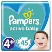Pieluchy - Pampers Active Baby Value Pack 4+ Maxi Plus 45szt - miniaturka - grafika 1