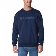 Bluzy sportowe męskie - Columbia Bluza Logo Fleece Crew 1884931469 - miniaturka - grafika 1