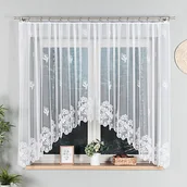 Firany - Firanka konfekcjonowana, 160x315cm, kolor biały BEATA - miniaturka - grafika 1