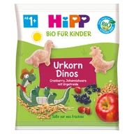 Przekąski dla dzieci - HiPP chrupiące dinozaury Bio, owocowe, po 1 roku, 30 g - miniaturka - grafika 1
