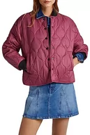 Spódnice - Pepe Jeans Damska spódnica kwiatowa Natasha, Czerwony (rozgnieciona jagoda), M - miniaturka - grafika 1
