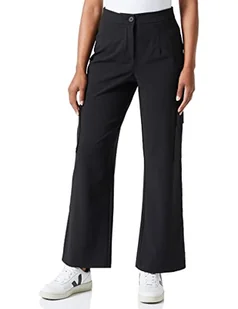 VERO MODA Damskie spodnie VMMAYRA MR Wide Ankle Cotton Pant NOOS, czarne, 34 W / 30 L, czarny, S x 32L - Spodnie damskie - miniaturka - grafika 1
