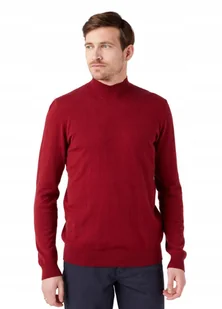 WRANGLER SEASONAL KNIT RHUBARB RED W8D12PXRO S - Swetry męskie - miniaturka - grafika 1