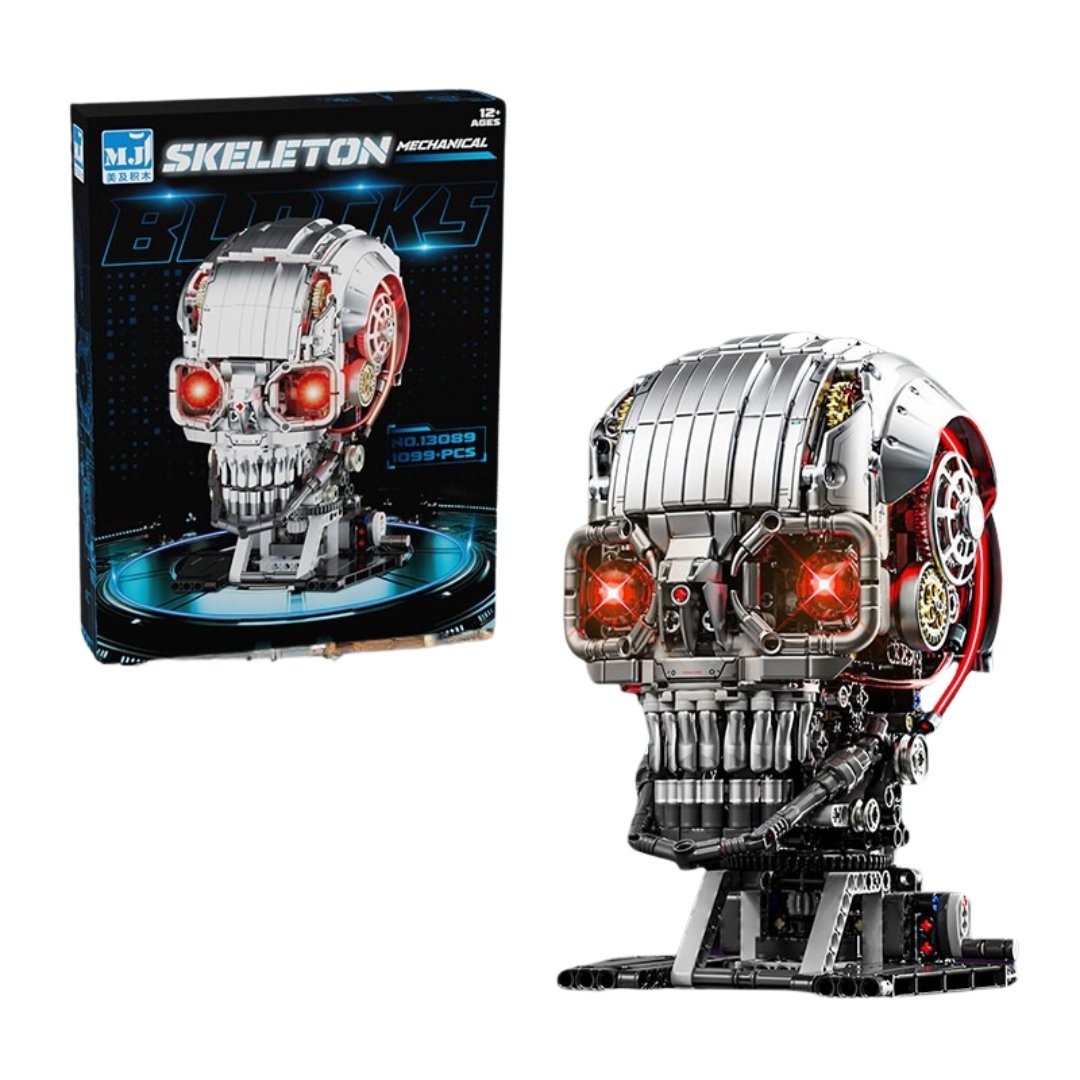 Czaszka mechaniczna LED 1146el.- Klocki plastikowe konstrukcyjne MJI 13089 MOC TECHNIC