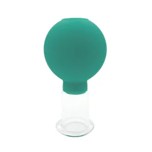 Bańka gumowo-szklana do masażu próżniowego twarzy - 3,5 cm - 1 szt. - Akcesoria medycyny naturalnej - miniaturka - grafika 1