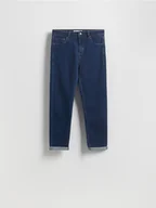 Spodnie damskie - Reserved - Jeansy boyfriend slim - granatowy - miniaturka - grafika 1