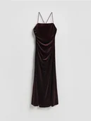 Sukienki - Reserved - Sukienka maxi z drapowaniem - brązowy - miniaturka - grafika 1