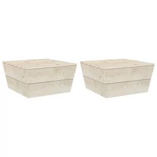 vidaXL Stoliki ogrodowe, 2 szt., 60x60x30 cm, impregnowany świerk - Stoły ogrodowe - miniaturka - grafika 1