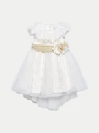 Sukienki i spódniczki dla dziewczynek - Abel & Lula Sukienka elegancka 5006 Biały Regular Fit - miniaturka - grafika 1