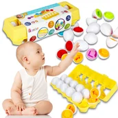 Zabawki interaktywne dla dzieci - Zabawka edukacyjna, sorter jajka 18m+ BamBam - miniaturka - grafika 1